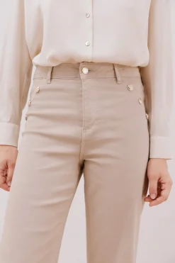 Cortefiel Pantalones buttons Marfil Hot