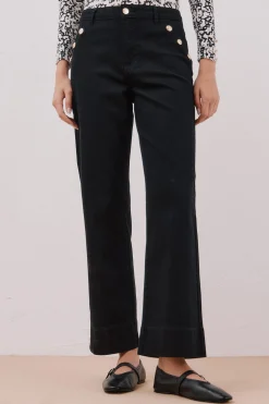Cortefiel Pantalones buttons Negro Outlet