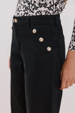 Cortefiel Pantalones buttons Negro Outlet