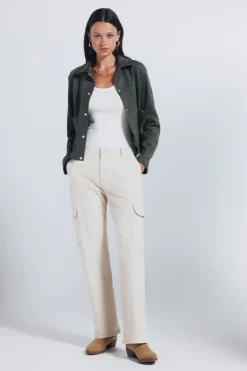 Springfield Pantalones cargo algodón nude Hot