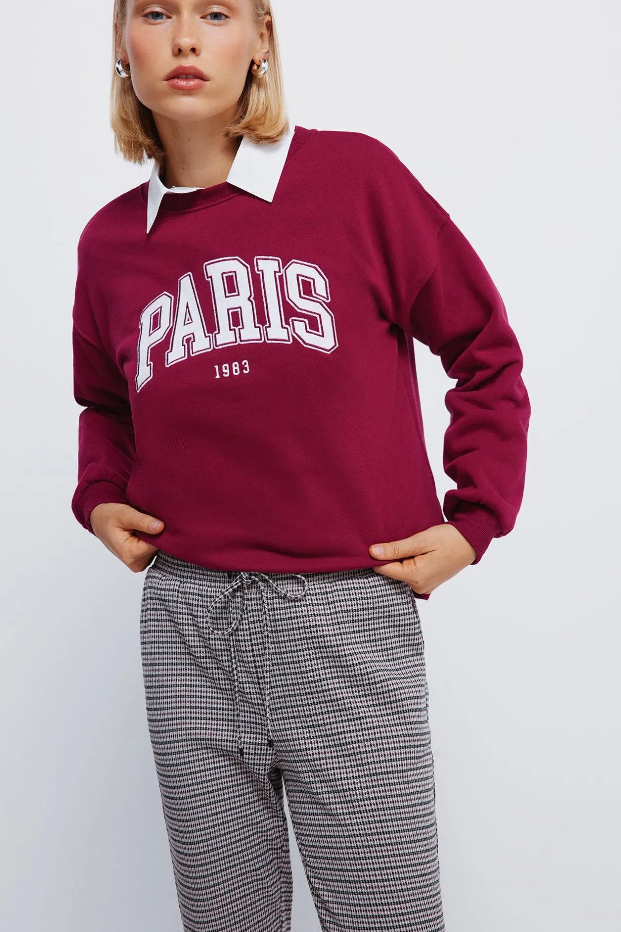 Springfield Pantalones jogger burdeos Sale