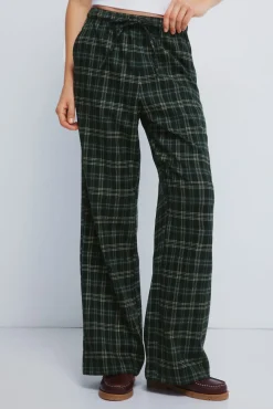 Springfield Pantalones jogger cuadros verde