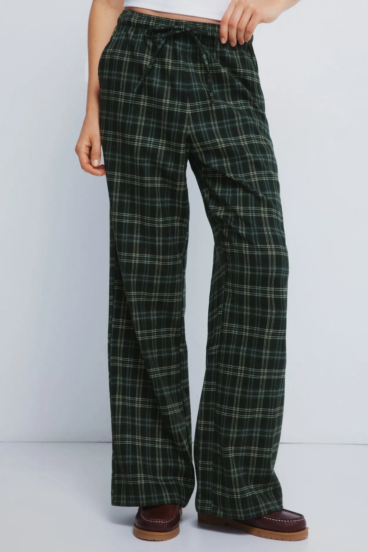 Springfield Pantalones jogger cuadros verde
