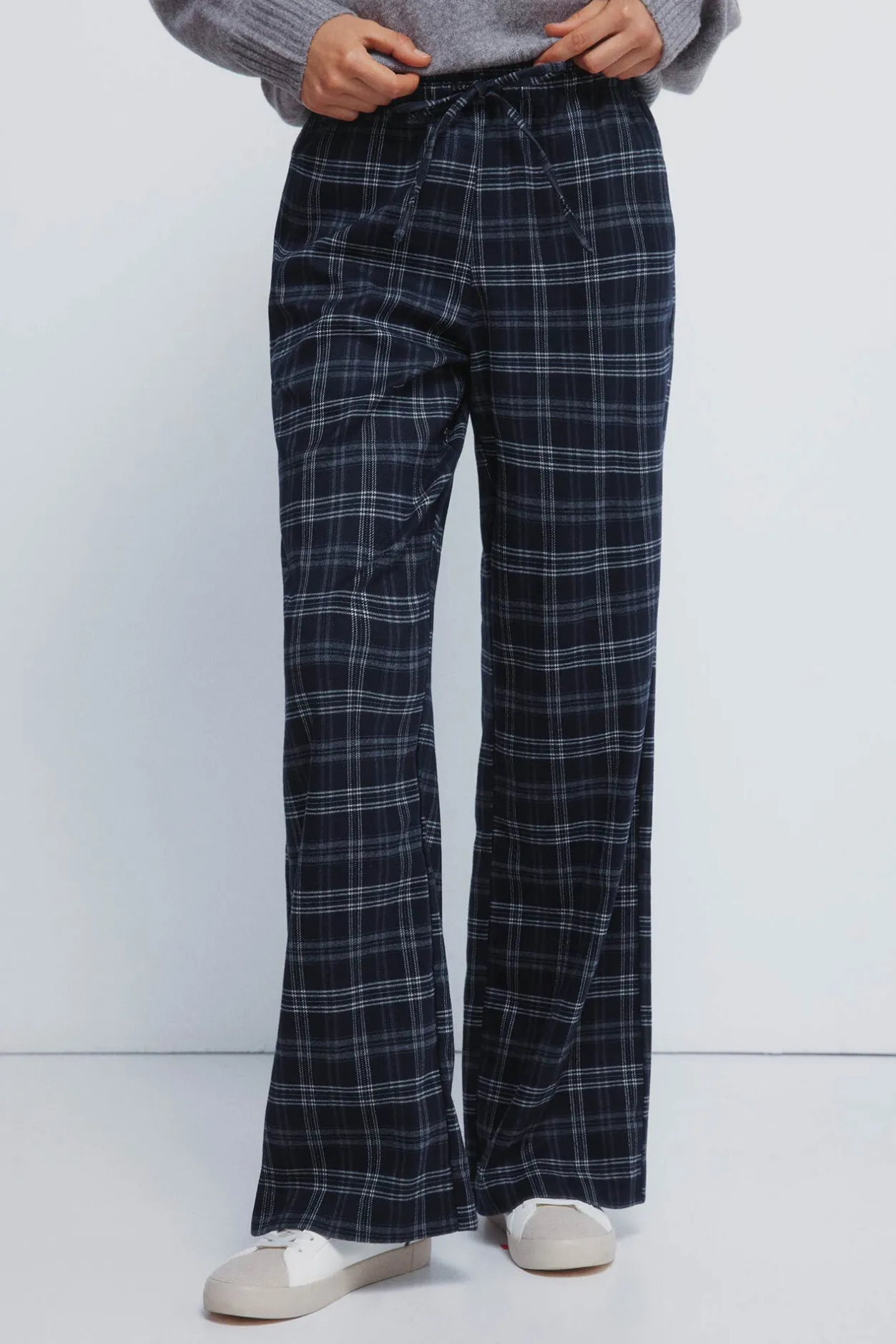 Springfield Pantalones jogger cuadros azul Discount