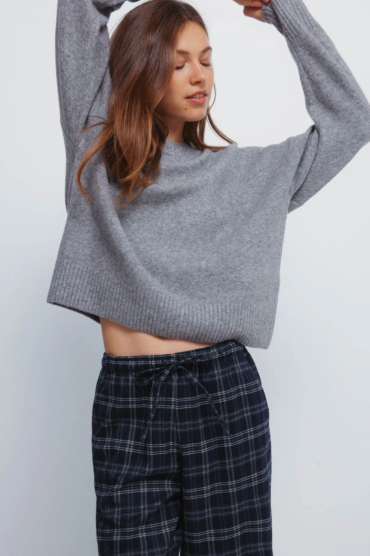 Springfield Pantalones jogger cuadros azul Discount