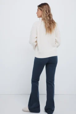 Springfield Pantalones pana low flare azul Online