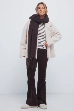 Springfield Pantalones pana low flare marr&oacute;n Best