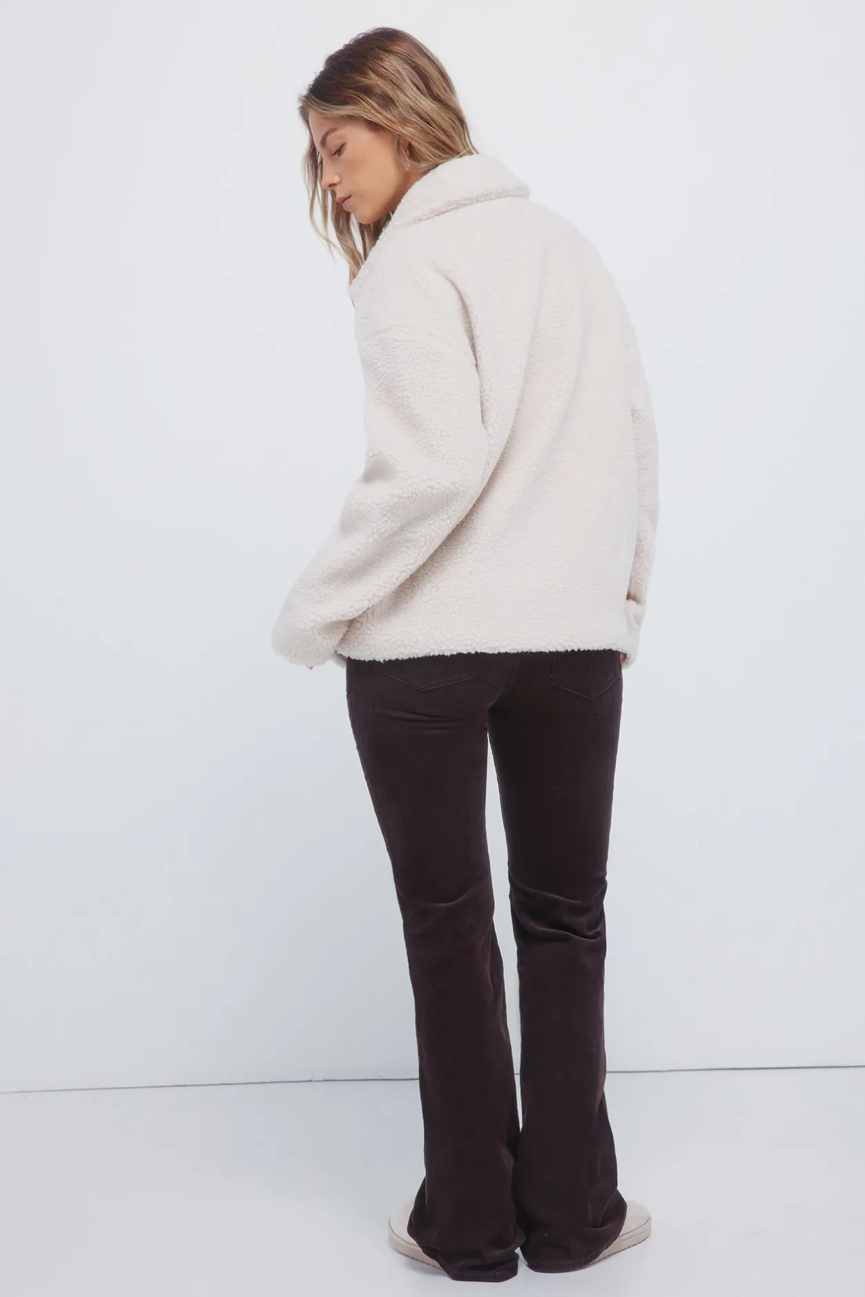 Springfield Pantalones pana low flare marrón Best