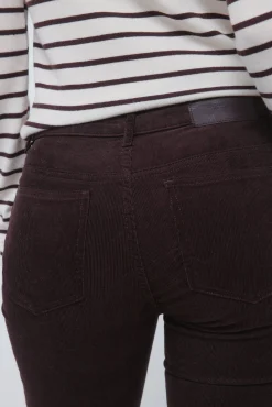 Springfield Pantalones pana low flare marrón Best