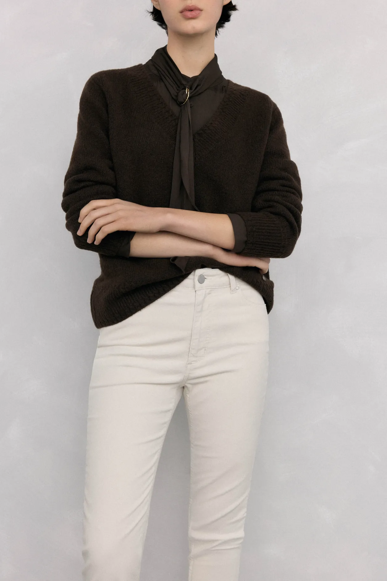 Pedro del Hierro Pantalones pana push up Crudo Sale