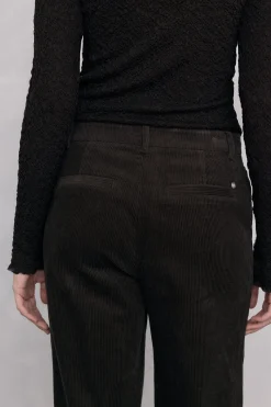 Pedro del Hierro Pantalones pana wide leg classic Verde Discount