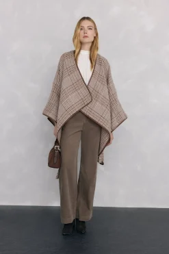 Pedro del Hierro Pantalones pana wide leg classic Marr&oacute;n Online