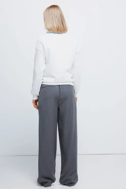 Springfield Pantalones pinzas goma cintura gris Sale