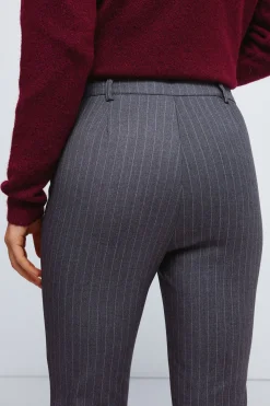 Springfield Pantalones rayas flare gris Online