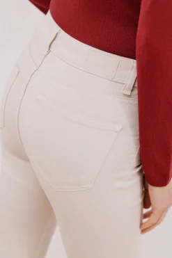 Cortefiel Pantalones Sensational color Marfil Clearance