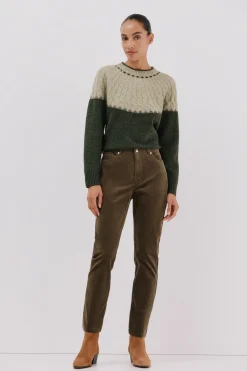 Cortefiel Pantalones sensational pana Marr&oacute;n oscuro Hot