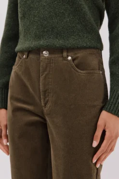 Cortefiel Pantalones sensational pana Marr&oacute;n oscuro Hot