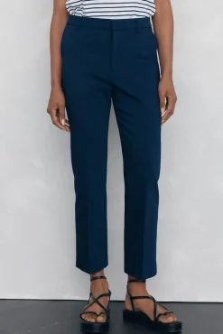 Pedro del Hierro Pantalones straight classic Azul Outlet