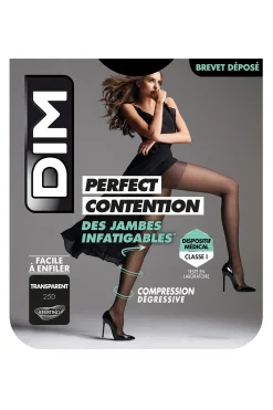 DIM Panty de compresión Perfect Contention transparente piernas cansadas negro Online