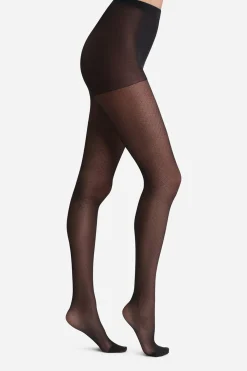 DIM Panty transparente con print de rombos 20 Deniers negro New