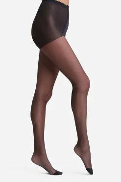 DIM Panty transparente termosellado efecto segunda piel 17 Deniers negro Sale