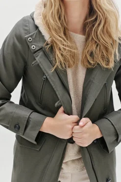 Caroll Parka 100% algodón Verde