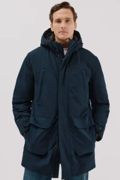 Cortefiel Parka 4 bolsillos Azul marino Online