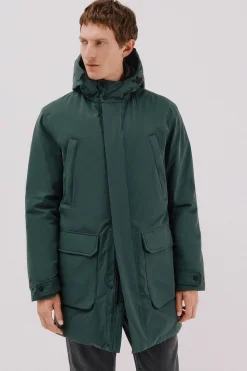 Cortefiel Parka 4 bolsillos Verde oscuro New