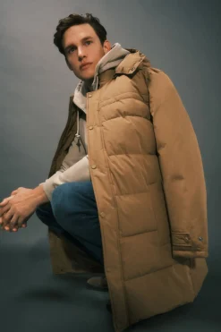 Cortefiel Parka acolchada Camel New