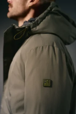 OOTO Parka acolchada capucha Kaki Clearance