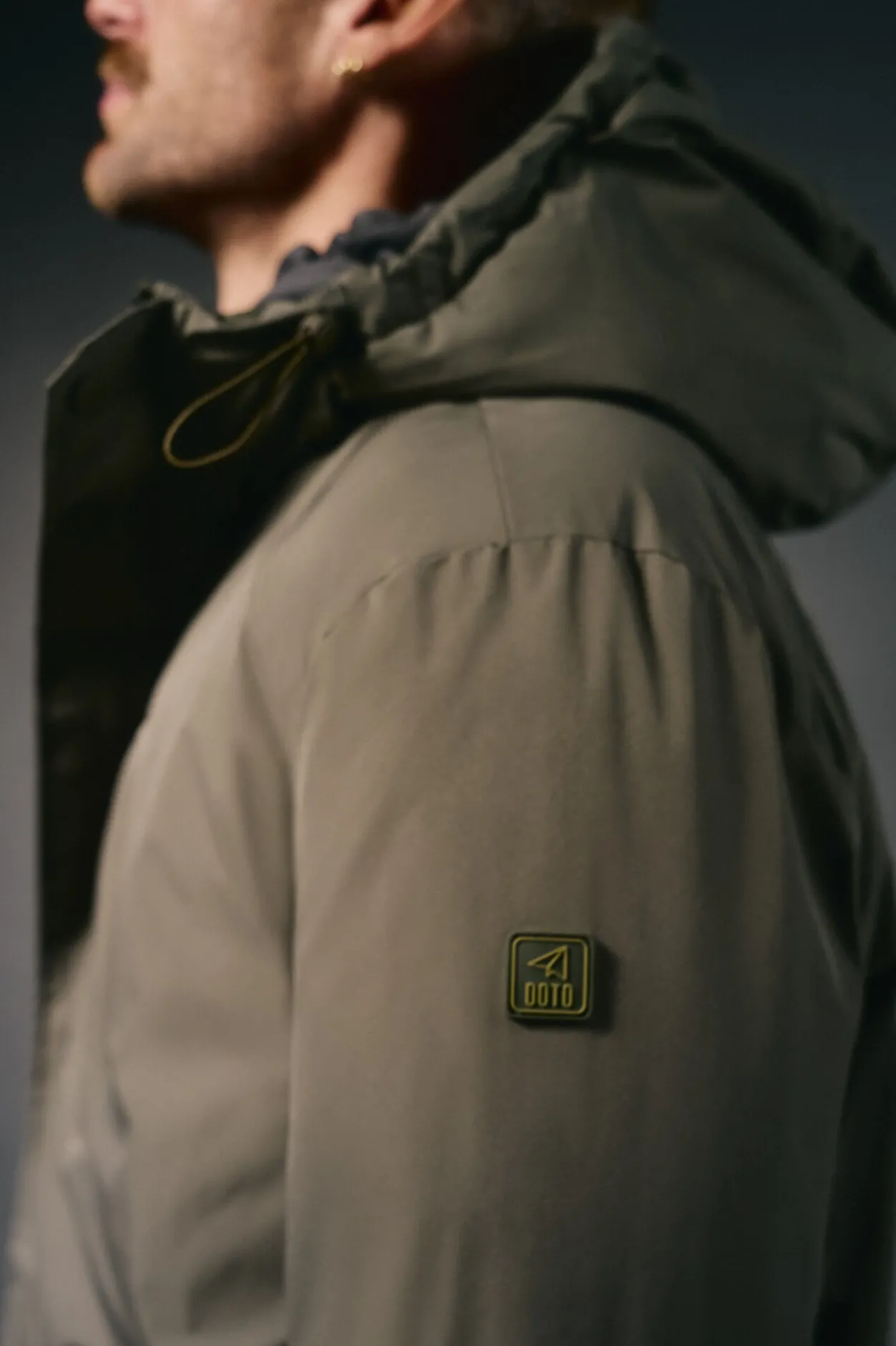 OOTO Parka acolchada capucha Kaki Clearance