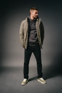 OOTO Parka acolchada capucha Kaki Clearance