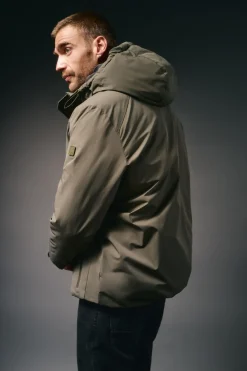 OOTO Parka acolchada capucha Kaki Clearance