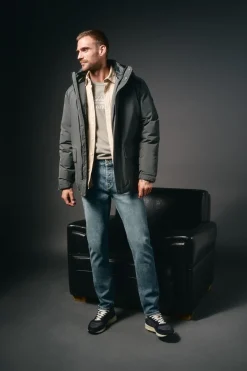 OOTO Parka acolchada capucha Gris Best