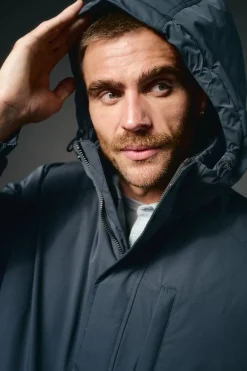 OOTO Parka acolchada capucha Azul marino Hot