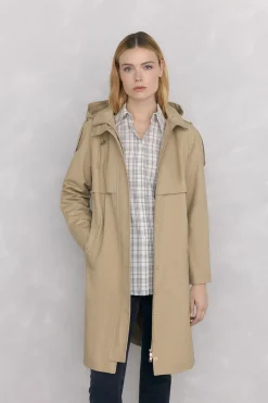 Pedro del Hierro Parka acolchada capucha Beige Online