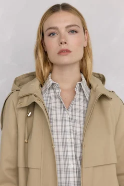 Pedro del Hierro Parka acolchada capucha Beige Online