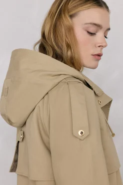 Pedro del Hierro Parka acolchada capucha Beige Online