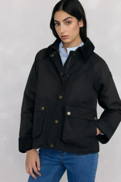 Pedro del Hierro Parka acolchada tejido encerado Marrón New