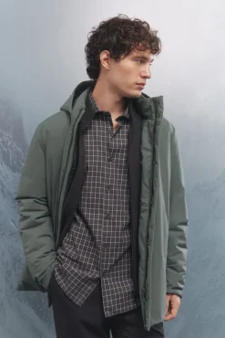 Springfield Parka acolchada térmica verde Clearance