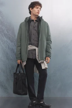 Springfield Parka acolchada térmica verde Clearance