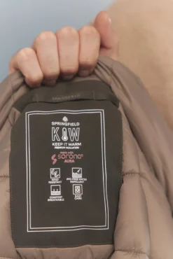 Springfield Parka alcolchada térmica kaki