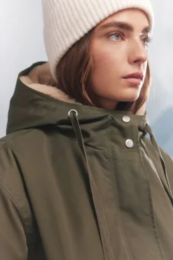 Springfield Parka capucha 2 en 1 repelente al agua kaki Outlet
