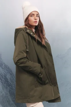 Springfield Parka capucha 2 en 1 repelente al agua kaki Outlet
