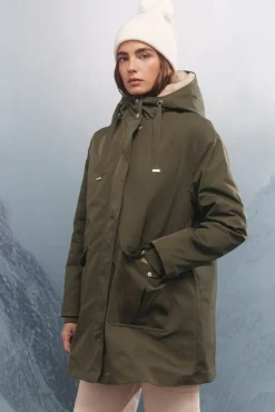Springfield Parka capucha 2 en 1 repelente al agua kaki Outlet