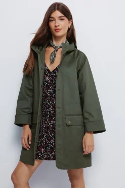 Springfield Parka capucha algodón kaki