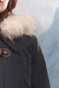 Springfield Parka capucha cierre metálico Sorona Aura azul Clearance