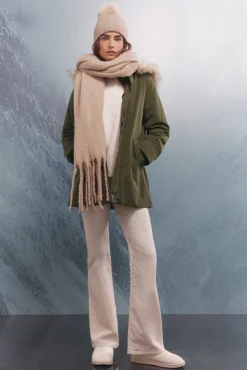 Springfield Parka capucha pelo Sorona Aura kaki Best