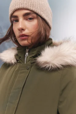 Springfield Parka capucha pelo Sorona Aura kaki Best