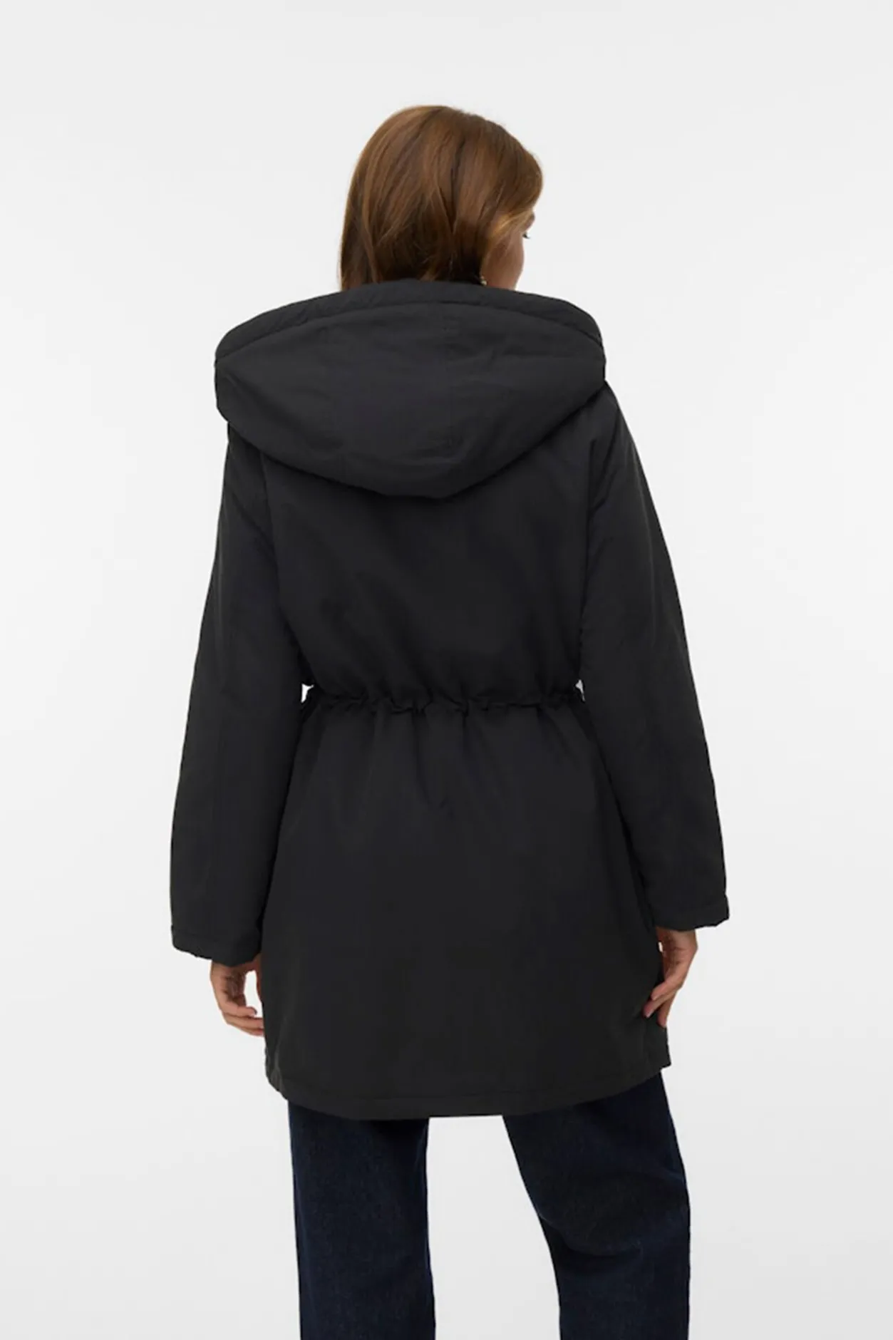 Vero Moda Parka con botones plateados Negro Online